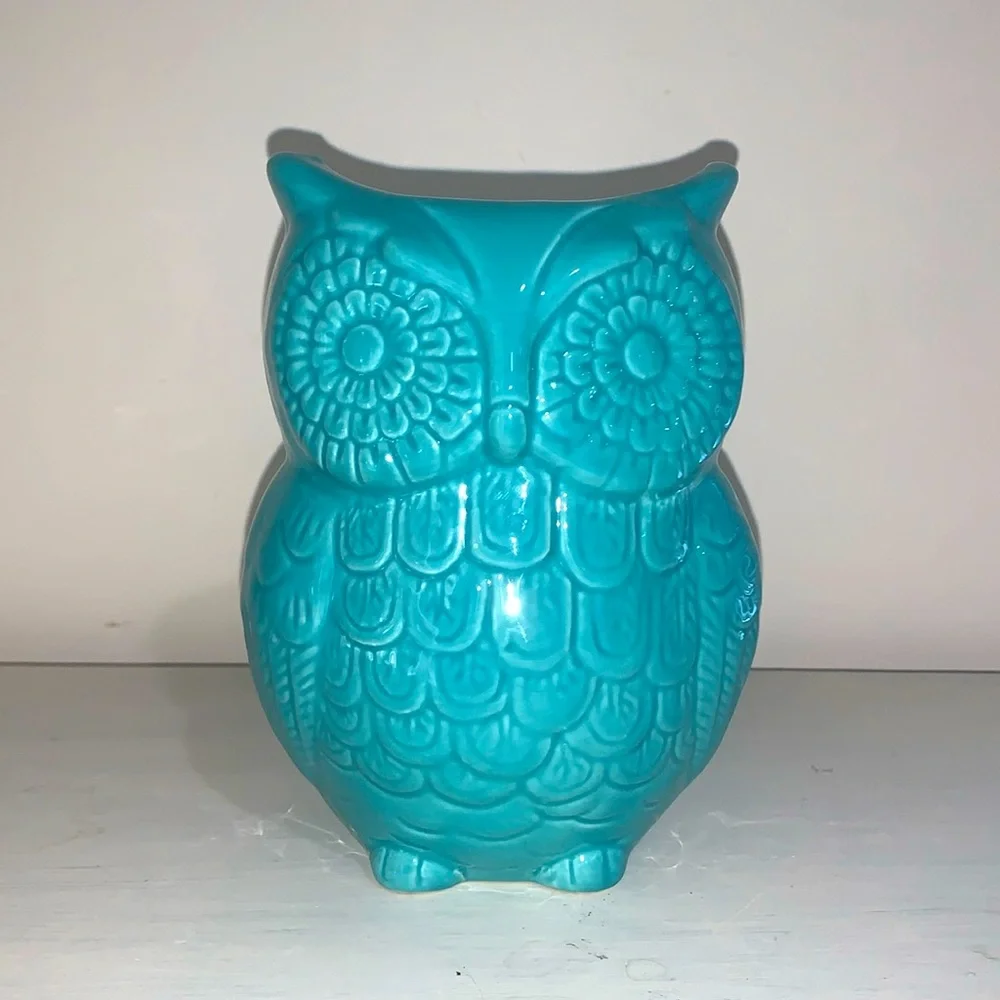 Turquoise Owl Vase